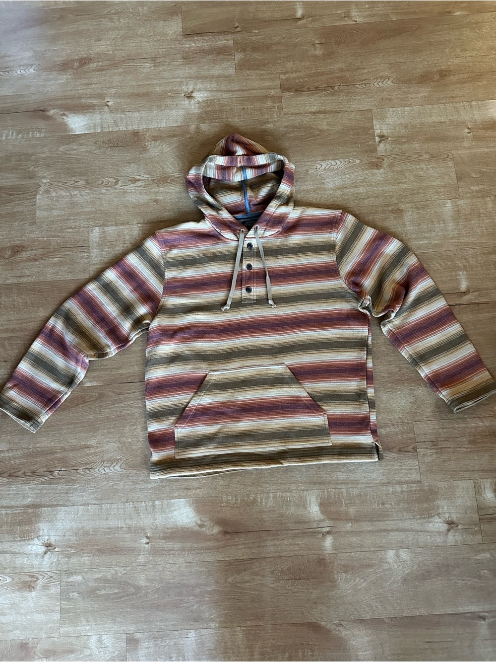 Pendleton Men's DoubleSoft Driftwood Hoodie - Striped Cotton Chamois Henley
Sz:L